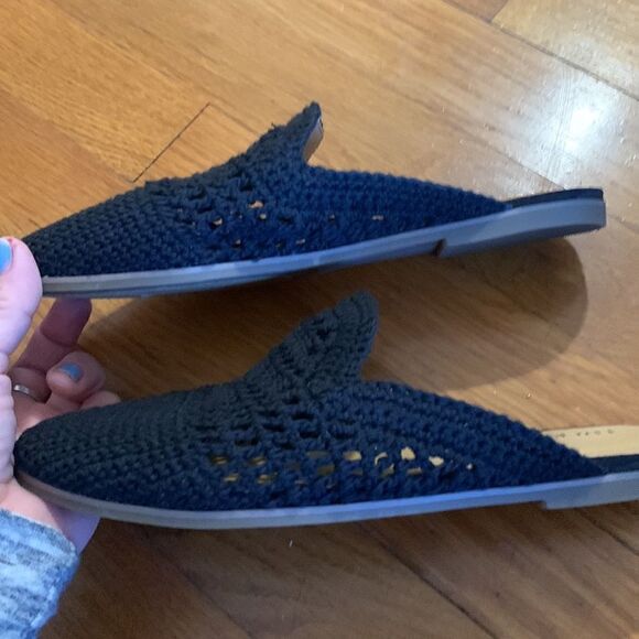 Lucky Brand EUC black knit slides Size 6 - Picture 2 of 5